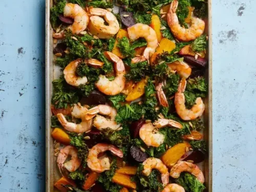 Скариди с Кейл и Цвекло