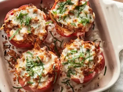 Пълнени Чушки с Пилешко и Пармезан