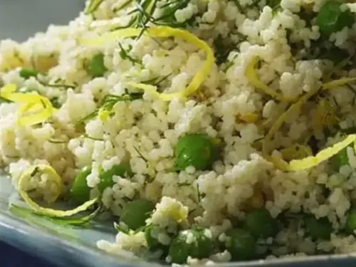 Пълнозърнест Кускус с Пармезан и Грах