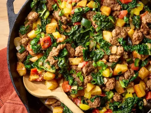 Телешко Мляно Месо със Зеленчуци на Тиган