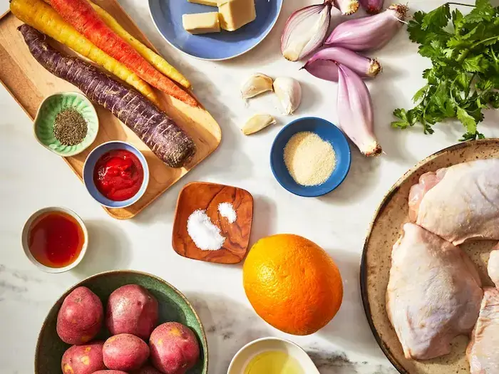 Съставки - Пикантно Пилешко с Мед на Тиган